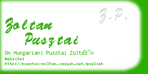 zoltan pusztai business card